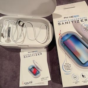 PHONESPA phone/ accessory sanitizer, kills 99.9% of germs, uv-c santizing lights